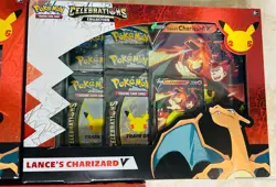 5x Pokemon Celebrations Lance's Charizard V Collection Box - Evolving Skies Pack - Image 4