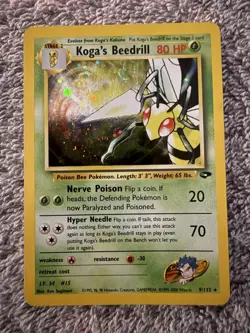 Pokemon TCG Koga's Beedrill 9/132 Gym Challenge Holo Rare 80 HP Eng 2000 - Image 1