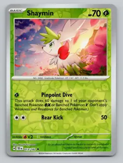 Reverse Holo Shaymin 013/162 Uncommon Temporal Forces Pokemon - Image 1
