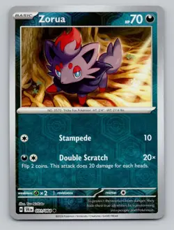 Reverse Holo Zorua 031/064 Common Shrouded Fable Pokemon - Image 1