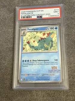 PSA 9 - Feraligatr 213 SVP Pokemon Illustration Contest 2024 Black Star Promo - Image 1