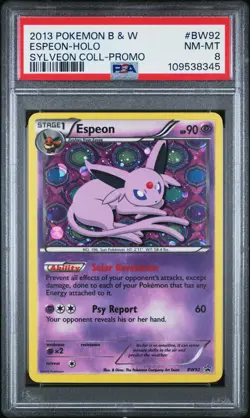 PSA 8 - Espeon Holo BW92 Sylveon Collection Promo - Pokemon - Image 1