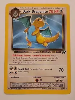 Pokemon TCG Dark Dragonite 22/82 Team Rocket Regular - Image 1