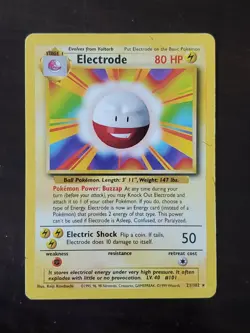 Pokemon Base Set Unlimited 21/102 Electrode MP - Image 1