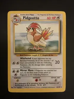 Pokemon Pidgeotto Base Set 2 vintage card #028/130 Wotc 2000 - Image 1