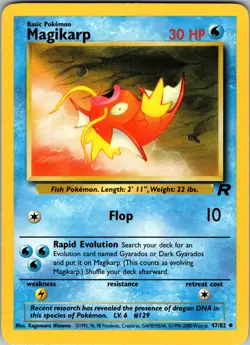Magikarp Team Rocket Uncommon NM Pokemon 47/82 Unlimited - Image 1