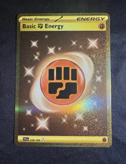 Pokemon Basic Fighting Energy 258/198 SV01 Holo Hyper Rare - Image 1
