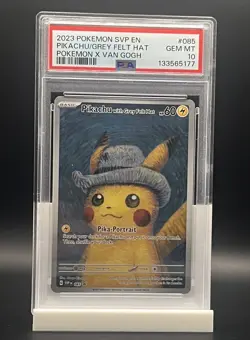 Pikachu with Grey Felt Hat 085 Pokemon X Van Gogh Promo Card PSA 10 - Image 1