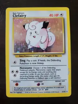Pokemon Clefairy Base Set 5/102 Holo Rare - Image 1