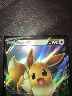 Pokemon Eevee v SWSH065 TCG Sword & Shield Promo Card Holo NM Condition - Image 5