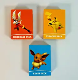 Pokemon Battle Academy 2022 – All 3 Decks - Cinderace, Eevee, Pikachu - Complete - Image 1