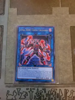 YUGIOH XTRA HERO CROSS CRUSADER DANE-EN045 RARE 1ST ED NM - Image 1