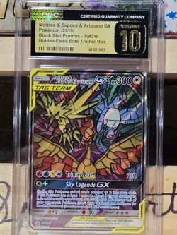 Moltres Zapados Articuno GX Tag Team Promo SM210 CGC Pristine Pokemon TCG - Image 1