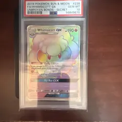 PSA 10 Pokemon Whimsicott GX Sm-Unbroken Bonds Secret Rare Holo 226/214 HP190 - Image 1