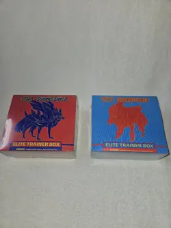 Pokemon Sword N Shield Elite Trainer Box Combo Set-Zacian/Zamazenta Arts w/Case - Image 1