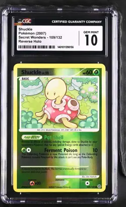 Shuckle 109/132 CGC 10 Reverse Holo, Secret Wonders, Pokemon - Image 1
