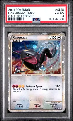 2011 POKEMON CALL OF LEGENDS #SL10 RAYQUAZA-HOLO PSA 4 - Image 1