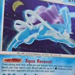 Pokemon Suicune 19/132 Secret Wonders Holo Rare Basic 2007 NM/NM+ SWIRL!!! - Image 2