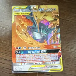 Pokemon Moltres & Zapdos & Articuno GX 44/68 Hidden Fates Holo TAG TEAM 300HP - Image 1
