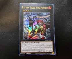 Battlin' Boxer King Dempsey LD10-EN036 Ultra Rare 1st Edition Yugioh Card NM - Image 1