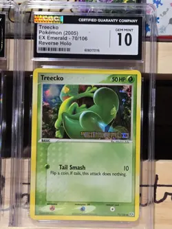 Pokemon Treecko EX Emerald Reverse Holo #70 CGC 10 💎 - Image 1