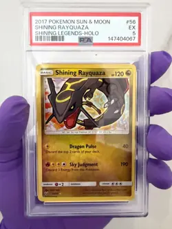SHINING RAYQUAZA 56/73 -- 2017 -- PSA 5 -- Pokemon Sun And Moon Shining Legends - Image 5