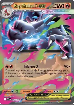 Mega Charizard X ex 13/94 Phantasmal Flames Double Rare Pokemon TCG - Image 1