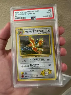 Pokemon Japanese Gym Lt. Surge's Fearow #22 PSA 9! Come Look~ - Image 1