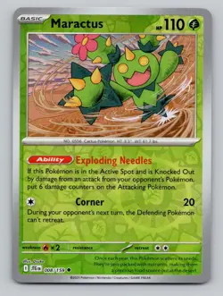 Reverse Holo Maractus 008/159 Uncommon Journey Together Pokemon - Image 1