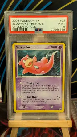 Pokemon | 2005 Slowpoke Unseen Forces Reverse Holo | PSA 9 | UK Seller - Image 1