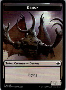 Magic | INR | Demon // Human Cleric Double-Sided Token | 6 // 19 | Normal | NM - Image 1