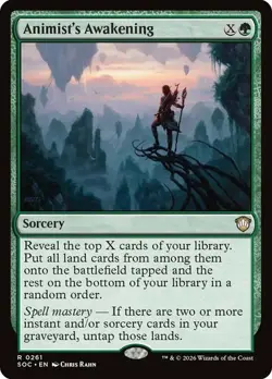NM Animist's Awakening, MTG, Strixhaven Commander, Magic the Gathering, 261 - Image 1