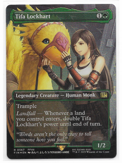 MTG Tifa Lockhart 567 Borderless Chocobo Track Foil Final Fantasy FIN - Image 1