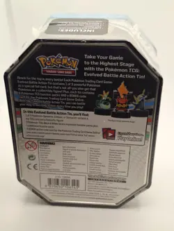 NEW Pokemon TIN BOX ( SAMUROTT ( EX LV.X )140 HP+ 4 Booster B&W - Image 4
