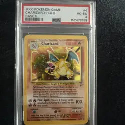 Charizard 4/130 Holo Rare 2000 Pokemon Base Set 2 - PSA 4 - Image 2
