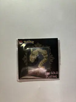 Onix Grade-able 24k Gold Plated Sticker Card Korean Pokemon NM - Image 1