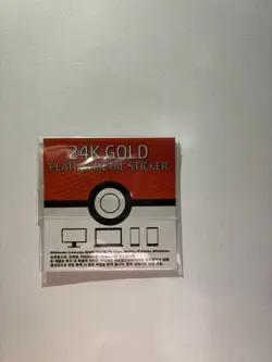 Onix Grade-able 24k Gold Plated Sticker Card Korean Pokemon NM - Image 2