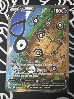 Pokemon TCG Unown v Silver Tempest Holo Ultra Rare Alternative Art Card 177/195 - Image 1