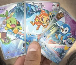 Pokemon MEP Holo Lot Turtwig Chimchar Piplup 3 Cards English First Partner Mint - Image 1