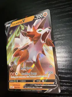Lycanroc V SWSH199 Sword & Shield Promo Ultra Rare Holo Pokemon TCG Card NM - Image 1