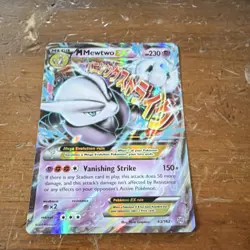 Pokemon M Mewtwo EX 63/162 Breakthrough Full Art Holo Ultra Rare Mega 2015 - Image 1