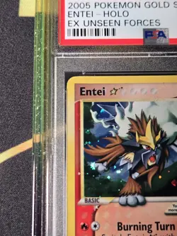 Pokemon Entei Gold Star * EX Holo Ultra Rare #113 * PSA 9 MINT - Guard Included - Image 2