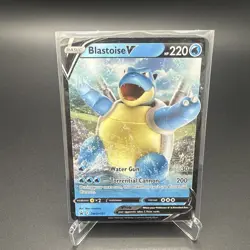 Pokemon TCG Blastoise v SWSH101 Black Star Promo LP Condition - Image 1