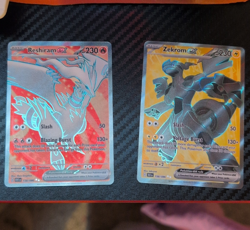 Pokemon TCG Reshiram EX & Zekrom EX Holo Lot 2 Basic Cards English - Image 1
