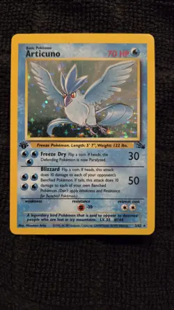 Pokemon TCG Fossil 1st Edition Articuno 2/62 Holo - Image 1