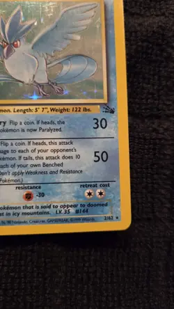 Pokemon TCG Fossil 1st Edition Articuno 2/62 Holo - Image 5