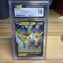 Pokemon TCG Ampharos V 049/185 CGC Gem Mint 10 Graded Holo 2020 - Image 1