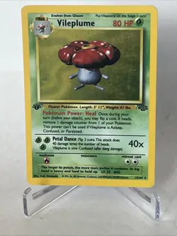1st Edition Vileplume 15/64 Jungle 1999 WOTC Holo Rare Pokemon Card TCG LP - Image 1