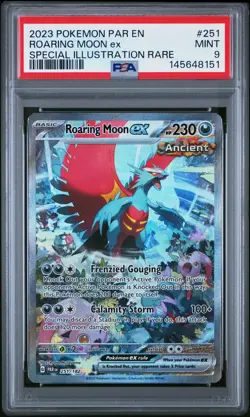 Roaring Moon EX 251/182 Special Illustration Rare Pokemon PSA 9 *151 - Image 1