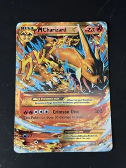 Pokemon M Charizard EX Secret Rare XY Flashfire, Card 107/106, MP-HP Condition - Image 1